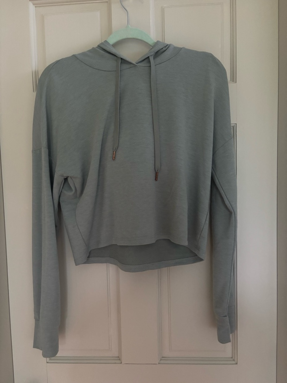 Zobha Sage Green Cropped Hoodie
